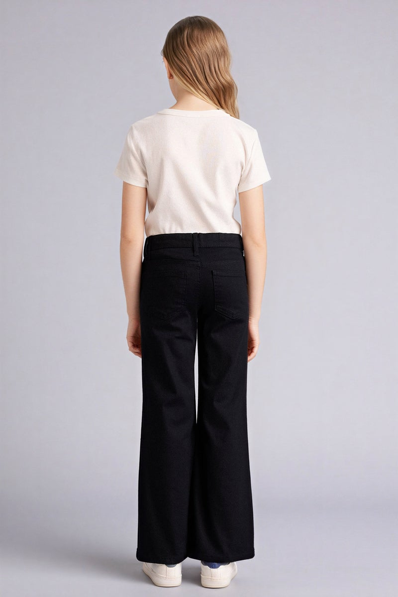 ديفاكتو بنطلون بناتي فلير فيت برجل واسع شارلستون - Image 5